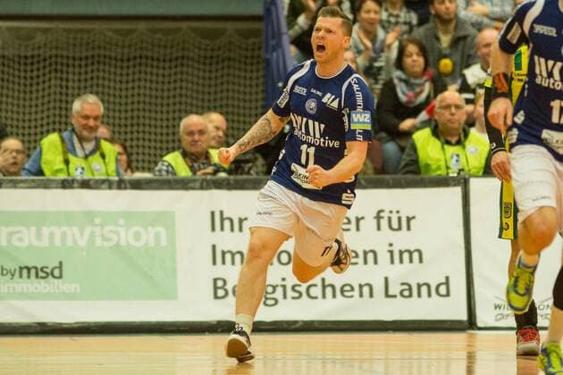 Torjubel Arnor Thor Gunnarsson 11 Bergischer HC Bergischer HC vs VfL Eintracht Hagen Handball 2 Bundesliga 23 02 18 Solingen NRW Germany Klingenhalle Copyright: xcdnx