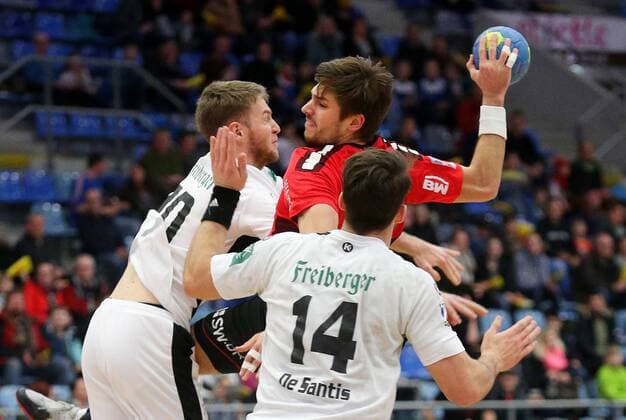BAU 23 02 2018 Bietigheim Handball SG BBM Bietigheim vs HC Elbflorenz Dresden Paco Barthe BBM Mitte