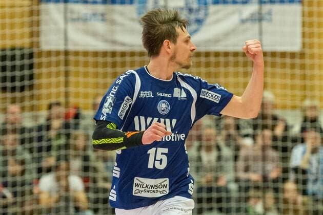 Torjubel Milan Kotrc 15 Bergischer HC Bergischer HC vs VfL Eintracht Hagen Handball 2 Bundesliga 23 02 18 Solingen NRW Germany Klingenhalle Copyright: xcdnx