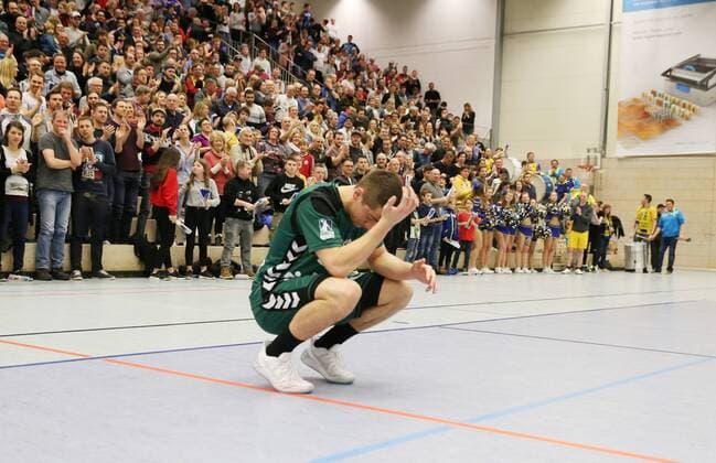 2 HBL HSG Konstanz HG Saarlouis 24 22 Disappointment after the defeat Jerome M ller HGS at the game HSG Konstanz HG Saarlouis Handball 2 League 23 02 2018 Konstamz Copyright: xEIBNER PeterxPisax EP_EER