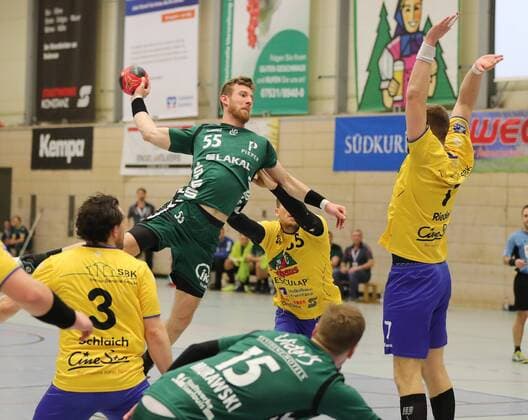 2 HBL HSG Konstanz HG Saarlouis 24 22 Marcel Engels HGS playing the match HSG Konstanz HG Saarlouis Handball 2 League 23 02 2018 Konstamz Copyright: xEIBNER PeterxPisax EP_EER