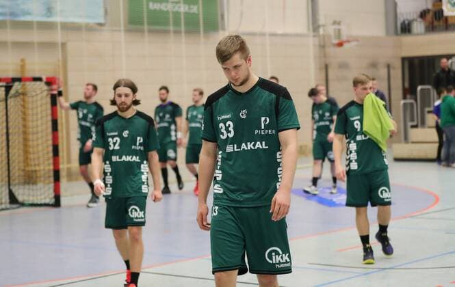2 HBL HSG Konstanz HG Saarlouis 24 22 Long faces of the HGS players after the defeat at the game HSG Konstanz HG Saarlouis Handball 2 League 23 02 2018 Konstamz Copyright: xEIBNER PeterxPisax EP_EER