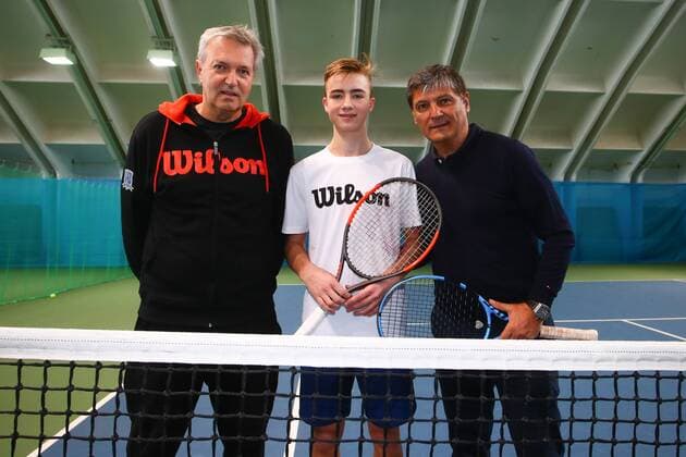 TENNIS - Toni Nadal, press conference PK Pressekonferenz HALLEIN,AUSTRIA,24.FEB.18 - TENNIS - press conference Toni Nadal. Image shows Gerald Mild, Lukas Neumayer (AUT) and Toni Nadal. GEPAxpictures xFelixxRoittner