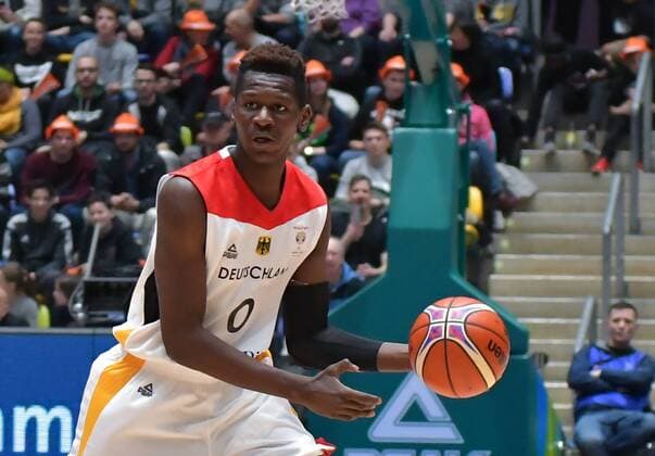 23 02 2018 xblx Basketball DBB WC Quali Germany Serbia emspor v l Isaac Bonga Germany German Basketball Federation DBB Frankfurt am Main