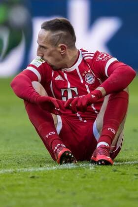 Themen der Woche - SPORT Bilder des Tages - SPORT Muenchen, Deutschland, 24.02.2018, 1. Bundesliga 24. Spieltag, FC Bayern Muenchen - Hertha BSC, Franck Ribery (FCB) enttaeuscht ( DeFodi048 *** Muenchen Germany 24 02 2018 1 Bundesliga 24 Matchday FC Bayern Muenchen Hertha BSC Franck Ribery FCB disappointed DeFodi048