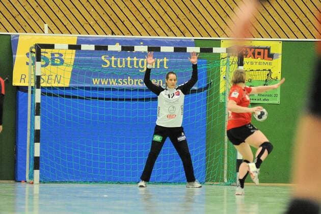 Monika Lide SG H2Ku Herrenberg Kuties 12 in goal SG H2Ku Herrenberg Kuties Handball league match 24 02 2018 Herrenberg Copyright: xEIBNER Tobias_Baurx EP_TBR