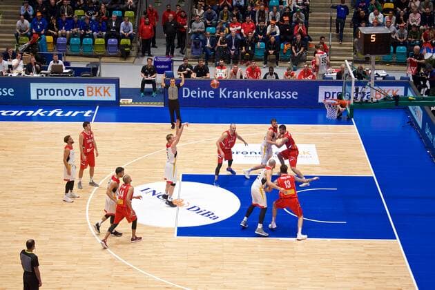 Basketball Frankfurt 23 02 2018 European Qualifiers for the World Cup 2019 Qualification for the 2019 World Cup Germany GER Serbia SRB Nils Giffey Germany No 05 Freiwurf