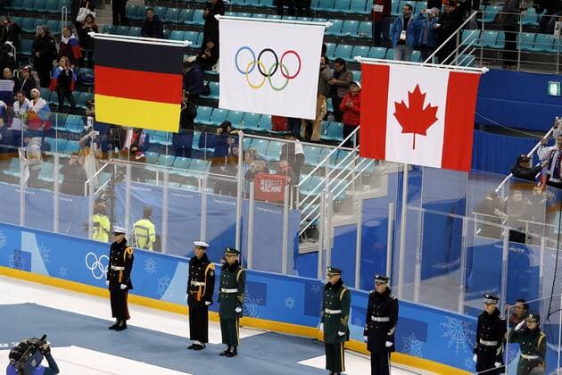 Victory Flag Team GER Hockey Final RUS GER 4 3 Olympic Winter Games 2018 Pyeongchang South Korea 2018 Winter Olympics Pyeongchang 25 February 2018
