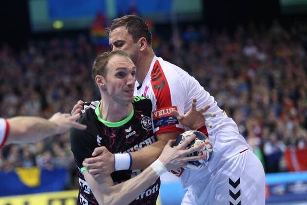 SG Flensburg Handewitt Telekom Veszprem HC EHF Champions League Flensburg 25 02 18 Flensburg 25 02 18 Sport Handball VELUX EHF Champions League Season 2017 2018 Group Stage SG Flensburg Handewitt Telekom Veszprem HC Holger Glandorf SG Flensburg Handewitt 09 Momir Ilic Telekom Veszprem HC 13 xmmkx