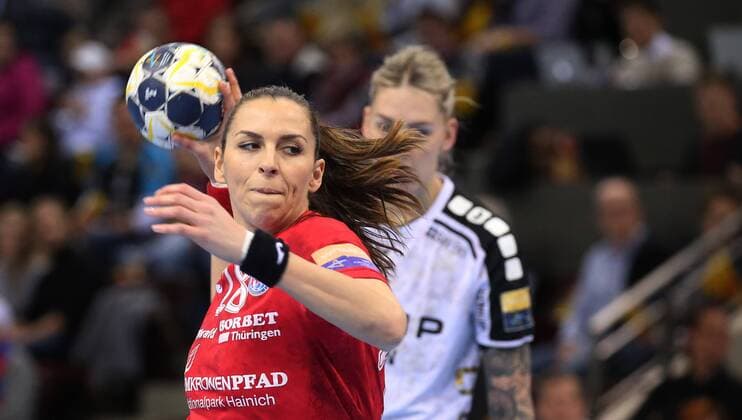 25 02 2018 Germany Ludwigsburg Handball Champions League SG BBM Bietigheim vs Thuringia HC Iveta Luzumova THC