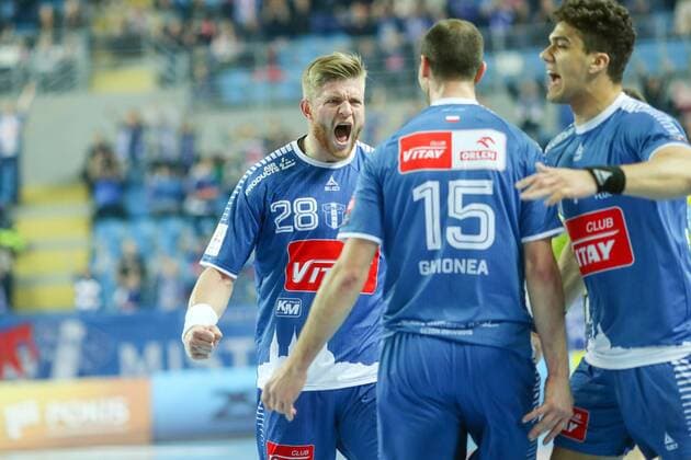 25.02.2018 PLOCK, ORLEN ARENA PILKA RECZNA, HANDBALL VELUX EHF CHAMPIONS LEAGUE 2017 2018 LIGA MISTRZOW EHF MECZ ORLEN WISLA PLOCK - RHEIN NECKAR LOWEN NZ radosc MACIEJ GEBALA FOTO LUKASZ GROCHALA CYFRASPORT NEWSPIX.PL --- Newspix.pl FRANCE OUT!  20180225CSLG0011