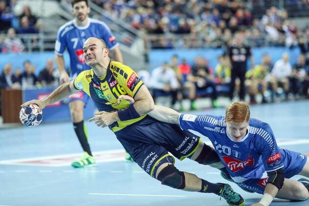25.02.2018 PLOCK, ORLEN ARENA PILKA RECZNA, HANDBALL VELUX EHF CHAMPIONS LEAGUE 2017 2018 LIGA MISTRZOW EHF MECZ ORLEN WISLA PLOCK - RHEIN NECKAR LOWEN NZ RAFAEL GONZALEZ BAENA, TOMASZ GEBALA FOTO LUKASZ GROCHALA CYFRASPORT NEWSPIX.PL --- Newspix.pl FRANCE OUT!  20180225CSLG0014