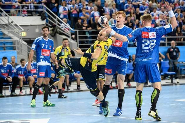 20180225, Plock, Orlen Arena, Pilka reczna mezczyzn, EHF Liga Mistrzow sezon 2017 2018 Mecz Orlen Wisla Plock - Rhein-Neckar Lowen N z Bogdan Radivojevic, Maciej Gebala Fot Rafal Oleksiewicz PRESSFOCUS 20180225, Plock, Orlen Arena, 2017 2018 EHF Men s Champions League Group Phase Match Orlen Wisla Plock - Rhein-Neckar Lowen Bogdan Radivojevic, Maciej Gebala Credit Rafal Oleksiewicz PRESSFOCUS NEWSPIX.PL --- Newspix.pl FRANCE OUT!  20180225PF_RO2392