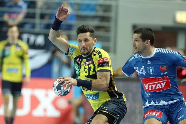 25.02.2018 PLOCK, ORLEN ARENA PILKA RECZNA, HANDBALL VELUX EHF CHAMPIONS LEAGUE 2017 2018 LIGA MISTRZOW EHF MECZ ORLEN WISLA PLOCK - RHEIN NECKAR LOWEN NZ ALEXANDER PETERSSON, LOVRO MIHIC FOTO LUKASZ GROCHALA CYFRASPORT NEWSPIX.PL --- Newspix.pl france out!  20180225CSLG0037