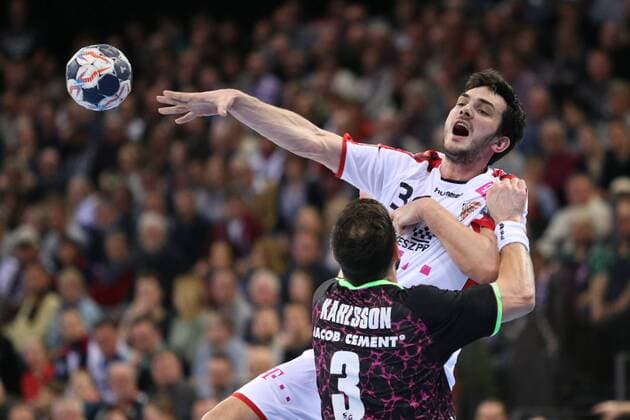 SG Flensburg Handewitt Telekom Veszprem HC EHF Champions League Flensburg 25 02 18 Flensburg 25 02 18 Sport Handball VELUX EHF Champions League Season 2017 2018 Group Stage SG Flensburg Handewitt Telekom Veszprem HC Petar Nenadic Telekom Veszprem HC 34 Tobias Karlsson SG Flensburg Handewitt 03 xmmkx