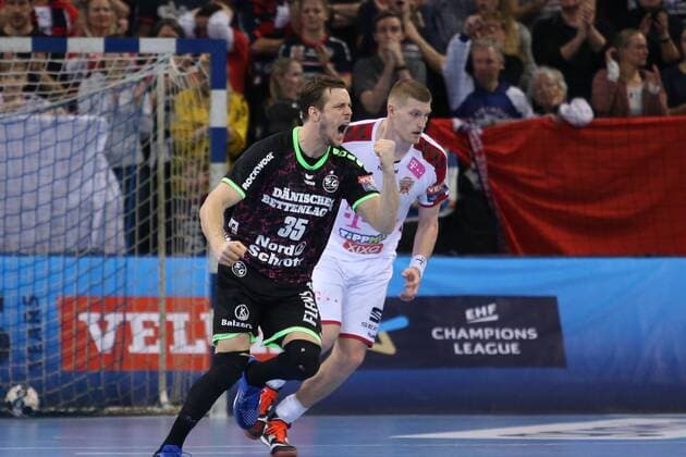 SG Flensburg Handewitt Telekom Veszprem HC EHF Champions League Flensburg 25 02 18 Flensburg 25 02 18 Sport Handball VELUX EHF Champions League Season 2017 2018 Group Stage SG Flensburg Handewitt Telekom Veszprem HC Kentin Mahe SG Flensburg Handewitt 35 Blaz Blagotinsek Telekom Veszprem HC 31 xmmkx