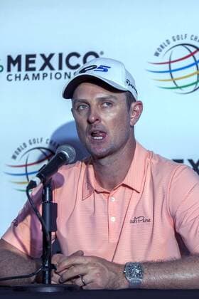 February 27, 2018 - EUM20180227DEP10.JPG.CIUDAD DE MEXICO Golf WGC-Justin Rose.- El golfista britanico Justin Peter Rose durante una conferencia de prensa este martes, 27 de febrero de 2018, previo al arranque de su participacion en el World Golf Championship Mexico Championship. Foto: Agencia EL UNIVERSAL EVZ Latin News: February 27, 2018  - ZUMAu78_ 20180227_zaf_u78_013 Copyright: xCamilaxMatax