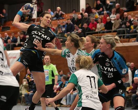 28 02 2018 Germany Bietigheim Handball Bundesliga Women 16 Round Season 2017 2018 SG BBM Bietigheim vs VfL Oldenburg v l Karolina Kudlacz Gloc BBM Angie Geschke VfL Malene Staal VfL Luisa Schulze BBM