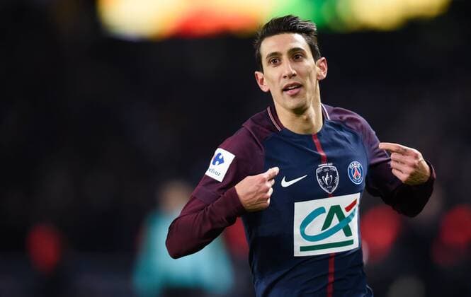 Bilder des Tages - SPORT Joie de Angel Di Maria ( PSG ) FOOTBALL : Paris Saint Germain vs Olympique de Marseille - Coupe de France - Paris - 28 02 2018 FedericoPestellini Panoramic 