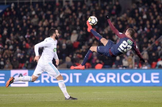 23 JULIAN DRAXLER (psg) - RETOURNE ACROBATIQUE FOOTBALL : Paris SG vs Marseille - Coupe de France - 28 02 2018 AnthonyBIBARD FEP Panoramic 
