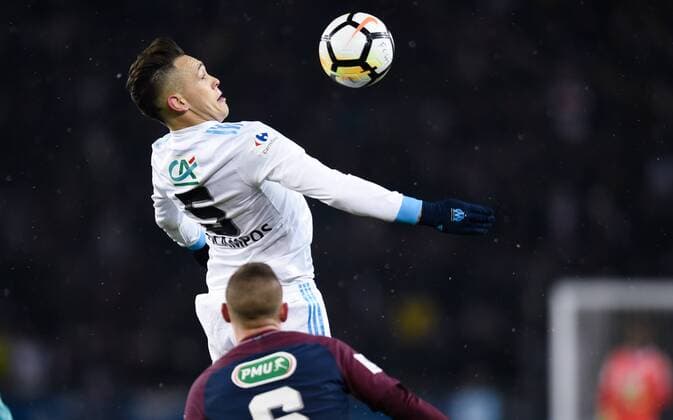 Lucas Ocampos ( Olympique Marseille ) FOOTBALL : Paris Saint Germain vs Olympique de Marseille - Coupe de France - Paris - 28 02 2018 FedericoPestellini Panoramic 