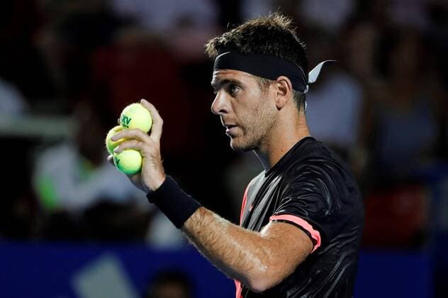 Argentinian tennis player Juan Martin del Potro prepares to serve against Austrian player Dominic Thiem during their ATP Tennis Herren Mexican Open tennis tournament s quarter finals match in Acapulco, Mexico, 01 March 2018. Del Potro won 6-2 and 7-6. ATP Mexican Open !ACHTUNG: NUR REDAKTIONELLE NUTZUNG!  Copyright: xJosexMendezx GRAF3281 20180302-636555771087525830