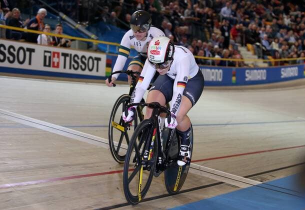 UCI 2018 Track Cycling World Championships 2018 Apeldoorn NED 02 03 2018 xmdx Womens Sprint Finals for Gold World Champion Kristina VOGEL GER Germany Germany 2nd 2018 Track Cycling World Championships