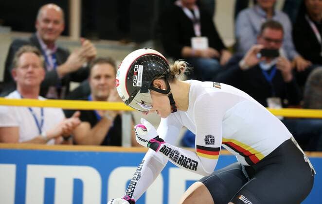 UCI 2018 Track Cycling World Championships 2018 Apeldoorn NED 02 03 2018 xmdx Womens Sprint World Champion Kristina VOGEL GER Germany Germany 2018 Track Cycling World Championships