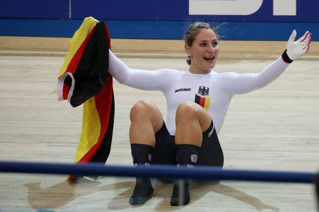 UCI 2018 Track Cycling World Championships 2018 Apeldoorn NED 02 03 2018 xmdx Womens Sprint World Champion Kristina VOGEL GER Germany Germany 2018 Track Cycling World Championships