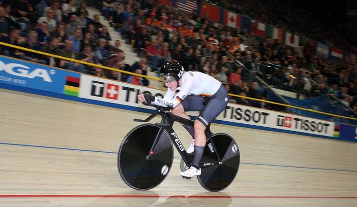 UCI 2018 Track Cycling World Championships 2018 Apeldoorn NED 03 03 2018 xxlx womans individual pursuit qualification 3000m Lisa BRENNAUER GER Germany Germany 3rd place 3 place in qualifying 2018 Track Cycling World Championships
