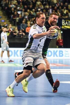 Handball Men EHF Cup Season 2017 18 Group B Füchse Berlin Helvetia Anaitasuna Mattias Zachrisson No 21 Füchse Berlin Filipe Mota No 10 Helvetia Anaitasuna 04 03 18 Copyright: xMichaelxHundtx xMatthiasxKochx