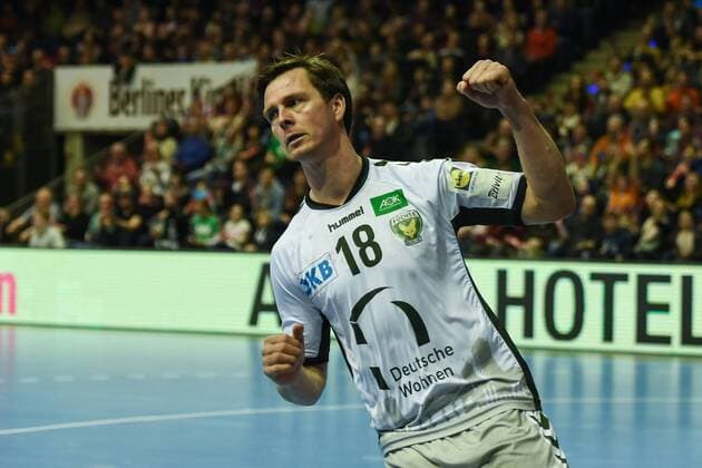 Handball Men EHF Cup Season 2017 18 Group B Füchse Berlin Helvetia Anaitasuna Hans Lindberg No 18 Füchse Berlin 04 03 18 Copyright: xMichaelxHundtx xMatthiasxKochx