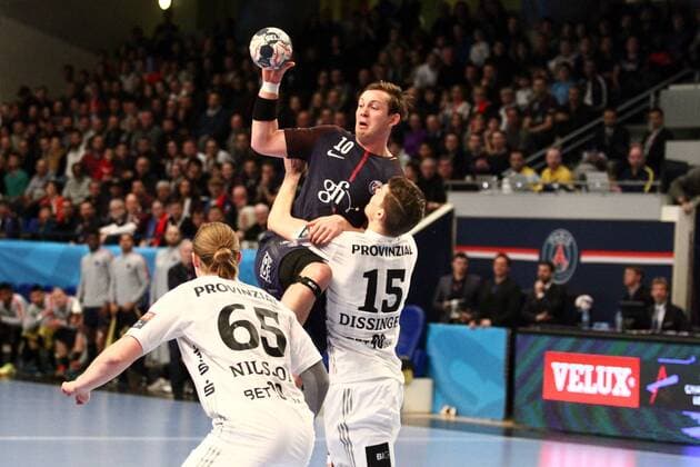 Sander Sagosen (Paris) HANDBALL : Velux EHF Champions League - 14eme journee - Paris Saint-Germain Handball vs THW Kiel - 04 03 2018 KevinDomas Panoramic 
