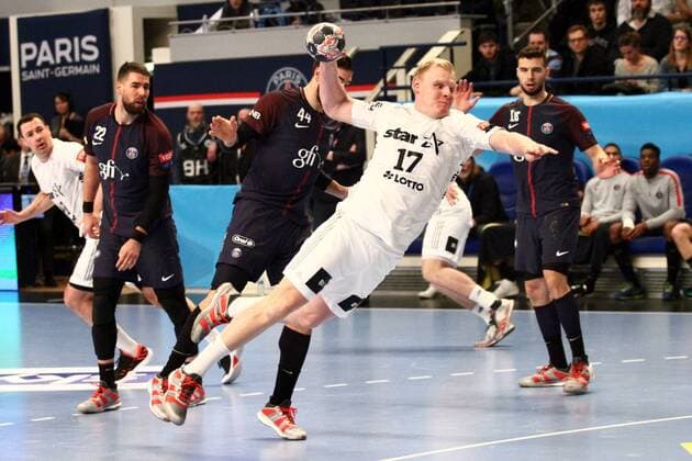 Patrick Wiencek (Kiel) HANDBALL : Velux EHF Champions League - 14eme journee - Paris Saint-Germain Handball vs THW Kiel - 04 03 2018 KevinDomas Panoramic 