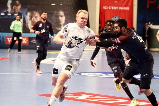 Patrick Wiencek (Kiel) HANDBALL : Velux EHF Champions League - 14eme journee - Paris Saint-Germain Handball vs THW Kiel - 04 03 2018 KevinDomas Panoramic 