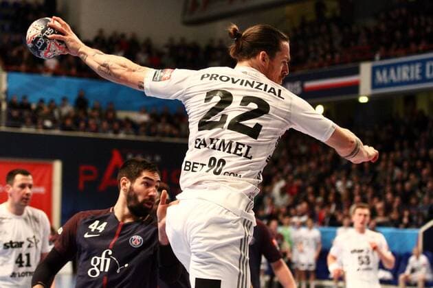 Ole Rahmel (Kiel) HANDBALL : Velux EHF Champions League - 14eme journee - Paris Saint-Germain Handball vs THW Kiel - 04 03 2018 KevinDomas Panoramic 