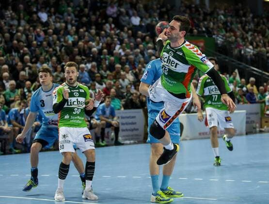 Germany Wetzlar Rittal Arena 04 03 2017 Handball DHB Pokal Quarterfinals HSG Wetzlar TVB 1898 Stuttgart Image Filip Mirkulovski HSG Wertzlar 13 on goal Copyright: HMBxMedia ThomasxJäger