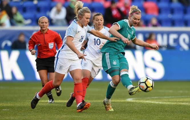 March 4, 2018 - Harrison, NJ, USA - Harrison, N.J. - Sunday March 04, 2018: Alexandra Popp during a 2018 SheBelieves Cup match between the women s national teams of the Germany (GER) and England (ENG) at Red Bull Arena. Alexandra Popp - ZUMAt139 20180304_zaa_t139_102 Copyright: xBradxSmithx