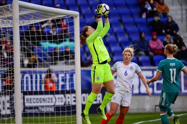 March 4, 2018 - Harrison, NJ, USA - Harrison, N.J. - Sunday March 04, 2018: England during a 2018 SheBelieves Cup match between the women s national teams of the Germany (GER) and England (ENG) at Red Bull Arena. England - ZUMAt139 20180304_zaa_t139_125 Copyright: xHowardxSmith Isiphotos.Comx