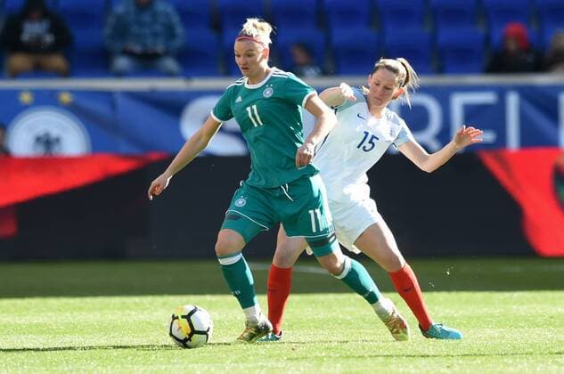 March 4, 2018 - Harrison, NJ, USA - Harrison, N.J. - Sunday March 04, 2018: Alexandra Popp during a 2018 SheBelieves Cup match between the women s national teams of the Germany (GER) and England (ENG) at Red Bull Arena. Alexandra Popp - ZUMAt139 20180304_zaa_t139_128 Copyright: xBradxSmithx