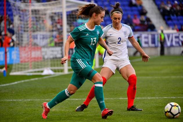 March 4, 2018 - Harrison, NJ, USA - Harrison, N.J. - Sunday March 04, 2018: Sara Däbritz during a 2018 SheBelieves Cup match between the women s national teams of the Germany (GER) and England (ENG) at Red Bull Arena. Sara Däbritz - ZUMAt139 20180304_zaa_t139_146 Copyright: xHowardxSmith Isiphotos.Comx