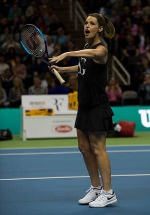 March 5, 2018 - San Jose, California, U.S - SAVANNAH GUTHRIE upset at a call during The Match For Africa 5 Silicon Valley The Match For Africa 5 Silicon Valley - ZUMAs179 20180305_zap_s179_029 Copyright: xRobertxSirotax