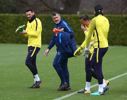 March 6, 2018 - Enfield, England, United Kingdom - Tottenham Hotspur s Hugo Lloris.during a Tottenham Hotspur training session ahead of the UEFA Champions League Round of 16 match against Juventus at Tottenham Hotspur Training centre on 06 March, 2018 in Enfield, England. Tottenham Hotspur Training Session & press conference PK Pressekonferenz  - ZUMAn230 20180306_zaa_n230_037 Copyright: xKieranxGalvinx