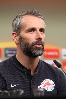 SOCCER - EL, Dortmund vs RBS DORTMUND,GERMANY,07.MAR.18 - SOCCER - UEFA Europa League, last sixteen, Borussia Dortmund vs Red Bull Salzburg, preview, press conference PK Pressekonferenz RBS. Image shows head coach Marco Rose (RBS). GEPAxpictures xMathiasxMandl