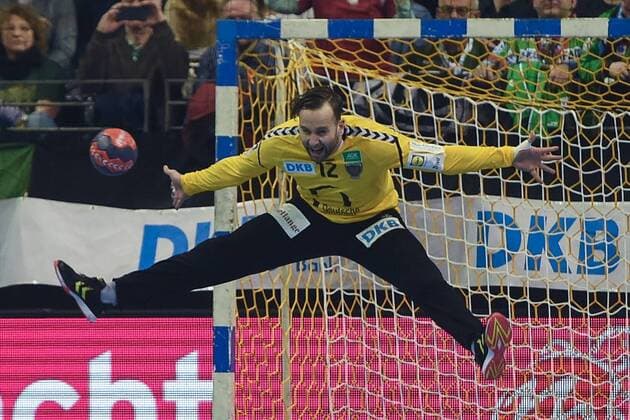 Handball Men DHB Cup Season 2017 18 Quarterfinal Füchse Berlin SC Magdeburg TW Silvio Heinevetter Nr 12 Füchse Berlin 07 03 18 Copyright: xMichaelxHundtx xMatthiasxKochx