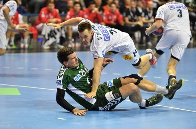 Christian O Sullivan Magdeburg Füchse Berlin SC Magdeburg DHB Cup Quarter Finals 2017 2018 Men Men Handball Germany Germany Max Schmeling Halle Berlin 7 3 2018