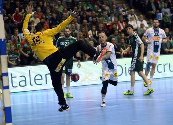 GER DHB Pokal FUEL BERLIN VS SC Magdeburg 07 03 2018 Max Schmeling Halle Berlin GER DHB Cup FUEL BERLIN VS SC Magdeburg in the picture Silvio Heinevetter Fuechse Berlin 12 Robert Weber SC Magdeburg 28 nordphotox xEngler nph00076