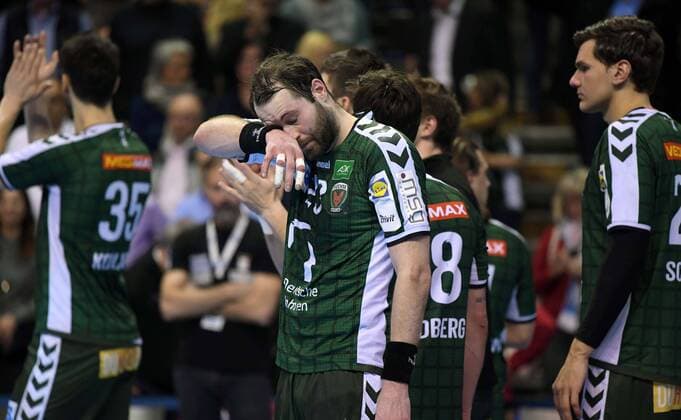 Handball DHB Pokal 07 03 2018 Berlin Max Schmeling Halle Quarterfinal Füchse Füchse Berlin against SC Magdeburg defeat Steffen FAETH FÄTH 23 Fuechse
