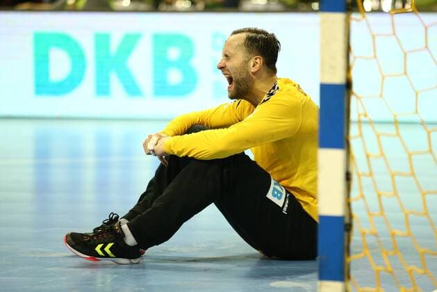Goalkeeper Silvio Heinevetter disappointed disappointment Sport Handball DHB Pokal DKB Bundesliga Mens Season 2017 2018 07 03 2018 Füchse Berlin vs SC Magdeburg SCM