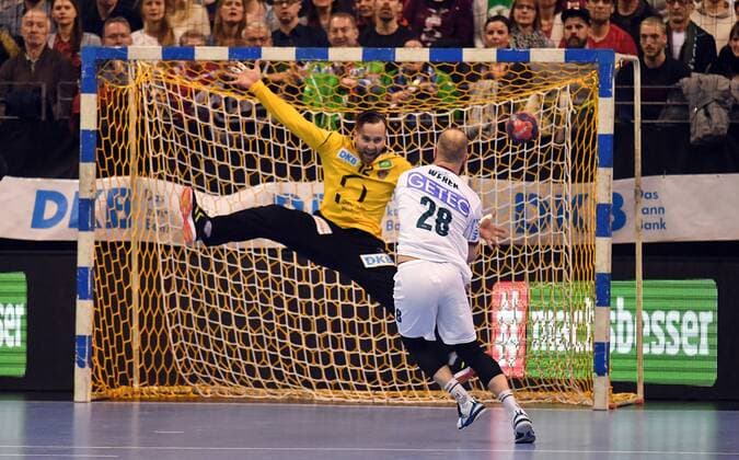 Goalkeeper Füchse Berlin SC Magdeburg DHB Cup Quarter Finals 2017 2018 Men Men Handball Germany Germany Max Schmeling Halle Berlin 7 3 2018